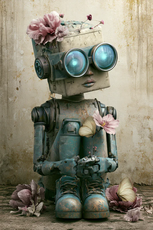 Whimsical image concept for AI for the real world